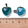 Natural Banded Agate Charms HEAR-PW0001-057-26-2