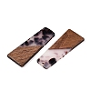 Opaque Resin & Walnut Wood Pendants RESI-T058-04B-3