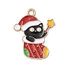 Christmas Alloy Enamel Pendants ENAM-I071-01KCG-06-1