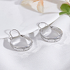 1 Pair Carved Pattern Alloy Hoop Earrings for Women EJEW-LP0003-55-3