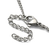 201 Stainless Steel Macrame Pouch Empty Stone Holder Necklace Making with 304 Stainless Steel Chains NJEW-JN04432-02-4