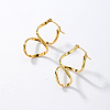 Stainless Steel Twisted Number 8 Shaped Hoop Earrings ZG7415-1-2