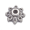 Flower Tibetan Silver Bead Caps X-A475-1