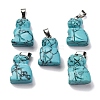 Natural & Synthetic Mixed Gemstone Pendants G-B127-08P-4