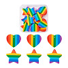12Pcs 2 Style Plastic Stripe Pendants KY-YS0001-03-1