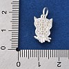 925 Sterling Silver Owl Charms STER-G045-14S-3