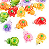 24Pcs 6 Colors Opaque Resin Pendants CRES-TA0001-78-3