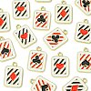 16Pcs 4 Styles Alloy Enamel Pendants ENAM-FS0001-69-3