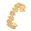 304 Stainless Steel & Crystal Rhinestone Cuff Bangles WG37505-01-3