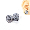 Synthetic Snowflake Obsidian Ear Gauges Flesh Tunnels Plugs EJEW-P293-02E-1