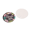 100Pcs Paper Flower Printed Gift Tags CDIS-H007-01-2