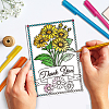 AHADERMAKER 1 Set Thank You Theme Coloring Paper Greeting Cards Sets AJEW-GA0007-26B-6