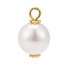 Eco-Friendly Dyed Glass Pearl Pendants PALLOY-JF00740-04-2