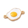 Alloy Enamel Poached Egg Connector Charms ENAM-E064-29KCG-2