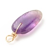 Natural Amethyst Pendants PALLOY-JF01582-01-4