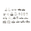 52Pcs 13 Style Tibetan Style Alloy Pendants TIBEP-FP0001-10-3