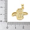 Brass Micro Pave Cubic Zirconia Pendants KK-K298-36G-3