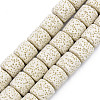 Synthetic Lava Rock Beads Strands G-S359-171M-1