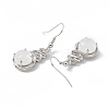 Natural Quartz Crystal Gourd Dangle Earrings with Crystal Rhinestone EJEW-A092-04P-22-3