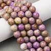 Natural Lepidolite/Purple Mica Stone Beads Strands G-K401-A01-8mm-1