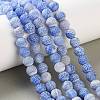 Frosted Natural Weathered Agate Beads Strands G-F367-8mm-01-8