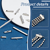   280Pcs 7 Styles Iron Slide On End Clasp Tubes IFIN-PH0002-13-4