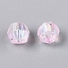 Transparent Spray Painted Glass Beads X1-EGLA-N018-4mm-11-3