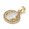 Brass Micro Pave Cubic Zirconia Pendants KK-U045-07G-3