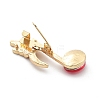 Musical Note Rhinestone Brooch Pins JEWB-A031-02G-01-3
