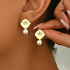 Elegant Brass Imitation Pearl Stud Earrings Women's Daily Jewelry DV0468-2-6