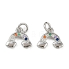 Brass Micro Pave Cubic Zirconia Pendants KK-L231-01P-02-1