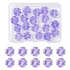 20Pcs Transparent Spray Painted Glass Beads GLAA-FS0002-40A-1