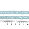 Opaque Solid Color Electroplate Glass Beads Strands LS-EGLA-N013-P8mm-B11-4