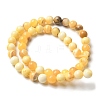 Natural Yellow Jade Beads Strands G-F591-17-8MM-8