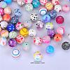 Round Food Grade Eco-Friendly Silicone Focal Beads SI-JX0056A-228-2
