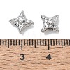 Brass Micro Pave Clear Cubic Zirconia Beads CU-CBA91C0-02P-3