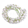 Transparent Spray Painted Crackle Glass Bead Strands GLAA-N035-03D-A01-2