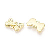 Alloy Bowknot Links Connector Charms PALLOY-T091-35G-2