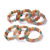 Natural Aventurine Beads Stretch Bracelets BJEW-L495-23-1