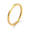 Ion Plating(IP) 304 Stainless Steel Simple Plain Band Finger Ring for Women Men RJEW-F152-05G-G-1