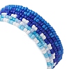 6Pcs Glass Seed & Brass Beaded Stretch Bracelets Set BJEW-JB09538-03-5