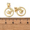 Brass Micro Pave Cubic Zirconia Pendants KK-A271-07D-G-3