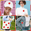 16Pcs Apple Polyester & Cotton Embroider Thread Iron on/Sew On Patches PATC-CA0001-19B-7