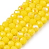 Electroplate Opaque Solid Color Glass Beads Strands LS-EGLA-A044-P4mm-L04-1