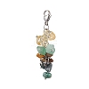 Natural Citrine & Tiger Eye & Aventurine & South Africa Jasper Chip Beads Pendant Decorations HJEW-JM02124-02-1