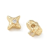 Brass Micro Pave Clear Cubic Zirconia Beads CU-CBAC675-01G-2
