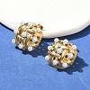 304 Stainless Steel knit Stud Earrings EJEW-B108-08G-2