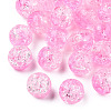 Transparent Crackle Acrylic Beads CACR-N002-18B-2