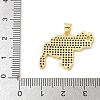 Brass Micro Pave Cubic Zirconia Pendants KK-K298-52G-3