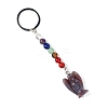 Natural Indian Agate Angel Pendant Keychain PW-WG23639-04-1